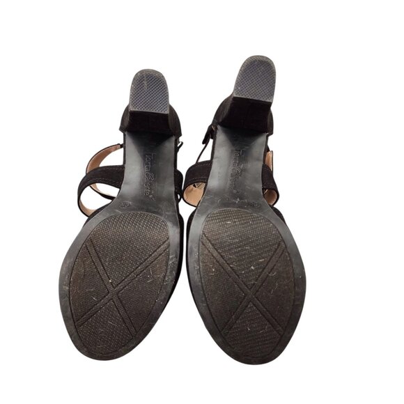 TORTA CALIENTE Black Heels Ladies 9W Criss Cross Strappy Open Toe Sandal Pumps - Picture 5 of 12